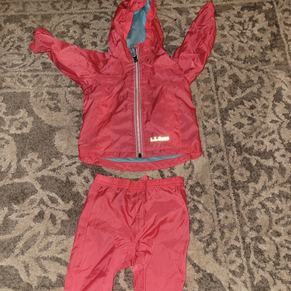 Ll bean rain suit jacket and pants combo
